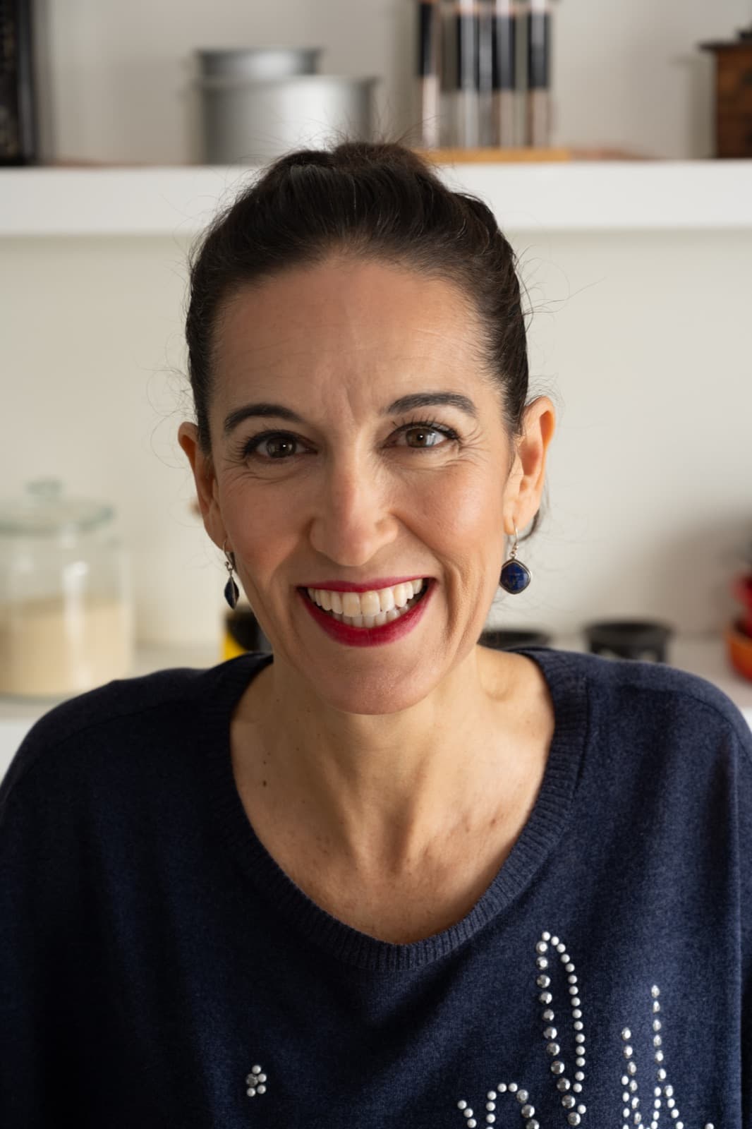 Leonor Capristano in her kitchen